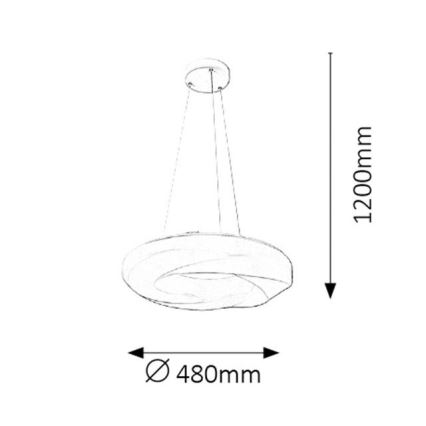 Rabalux - LED Kronleuchter LED/24W/230V weiß